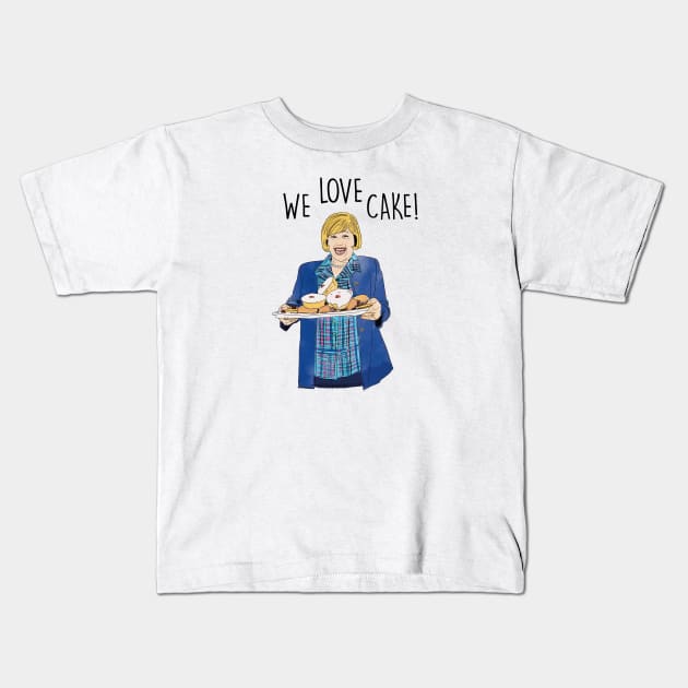 we love cake Kids T-Shirt by Naive Rider